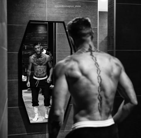 Conor McGregor Conor Mcgregor, A Man, Mirror, Tattoos, Instagram