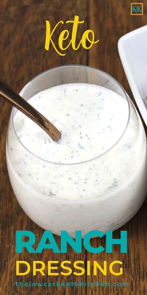 Keto Ranch Dressing Recipe, Keto Ranch Dressing, Keto Ranch, Keto Salad Dressing, Ranch Dressing Recipe, Keto Diet Breakfast, Low Carb Dessert, Diet Breakfast Recipes, Ranch Dressing Mix