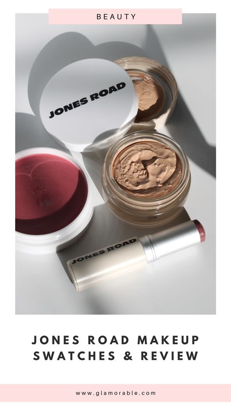 I hope you enjoy this review of 3 viral Jones Road products: Miracle Balm in Flushed, The Overachiever in Dusty Rose, and What The Foundation in Porcelain.  #makeup #cleanbeauty #cleangirlaesthetic #lowvisualweight #fairoliveskin