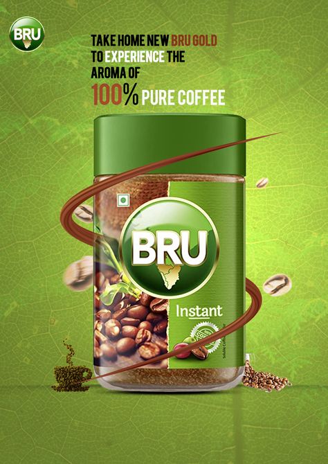 bru gold cofee avertesment Bru Coffee, Gold Coffee, Coffee Logo, Graphic Design Photography, Coffee Branding, Photography Fashion, Design Photography, Adobe Photoshop, Logo Design