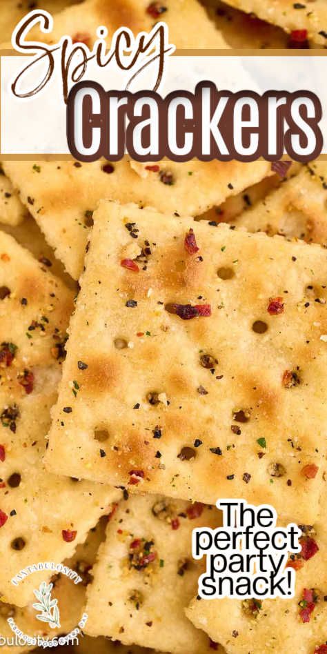 Close up of seasoned crackers. Seasoned Crackers Recipe, Saltine Crackers Recipe, Seasoned Saltines, Firecracker Recipe, Spicy Crackers Recipe, Seasoned Saltine Crackers, Saltine Cracker Recipes, Ranch Crackers, Spicy Crackers