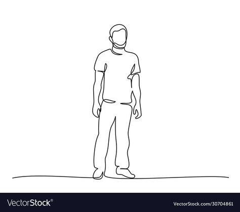 Man Standing Drawing, Man Line Drawing, Human Sketch, Bible Drawing, Animated Man, Man Vector, Photo Walk, Pencil Drawings Easy, Simple Man