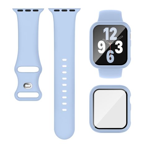 PRICES MAY VARY. 【Compatible Models】Knossen apple watch band with case can fit lug widths of 40mm 41mm 44mm 45mm Apple Watch Series 9 8 7 6 5 4 SE SE2. 3-in-1 set is designed to offer a replacement band and add a layer of protection to your smartwatch. 【Overall Protection】Specially designed to offer external surface protection to your watch without compromising usability, the apple watch band and case combo protects your iWatch from scratch, bumps and accidental drops. 【Premium Material】Precisio Apple Watch Silicone Band, Pc Cases, Apple Watch Strap, Silicon Bands, Apple Watch Band, Apple Watch Series, Look Casual, Tempered Glass Screen Protector, Watch Strap