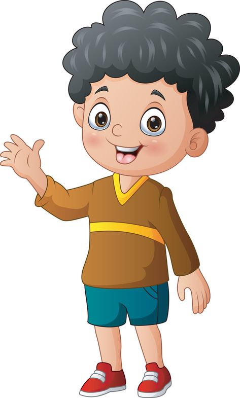 Download the Cartoon illustration of little boy waving hand 6634942 royalty-free Vector from Vecteezy for your project and explore over a million other vectors, icons and clipart graphics! Brother Clipart, Brother Cartoon, Waving Hand, The Cartoon, Cartoon Images, Big Picture, Cartoon Illustration, Drawing For Kids, Character Design Inspiration