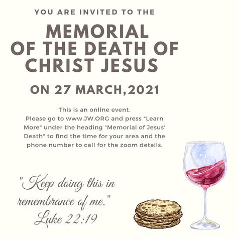 Jw Memorial Invitation 2023, Jw Memorial, Jw Letters, Memorial Invitation, Letter Writing Examples, Letter Writing Samples, Writing Examples, Worship Ideas, Eternal Light