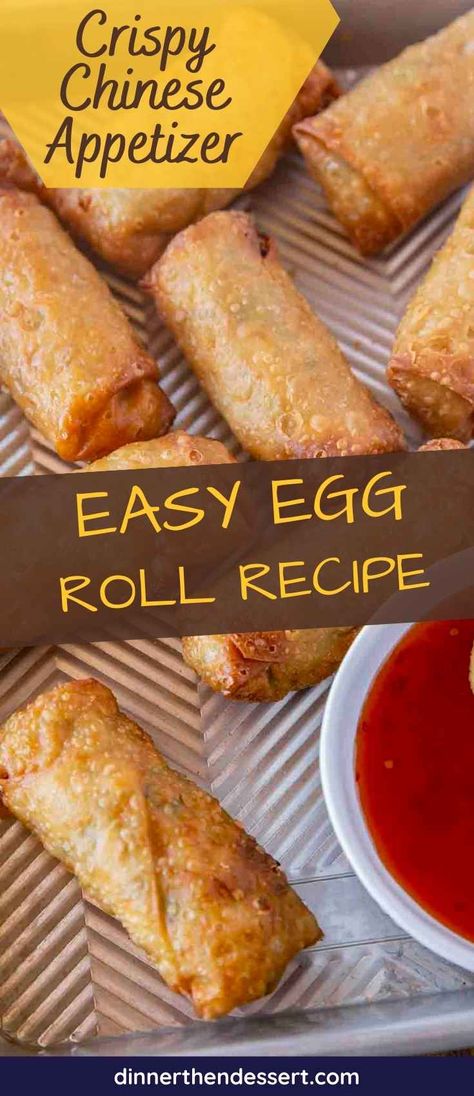 Chicken Egg Roll Filling Recipes, Easy Egg Roll Recipes, Eggroll Recipes, Crispy Appetizers, Easy Egg Rolls, Easy Egg Roll Recipe, Pork Egg Roll Recipes, Easy Egg Roll, Eggroll Recipe