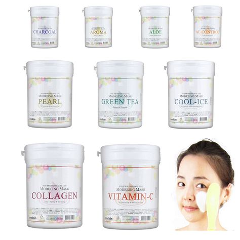 ANSkin Modeling Mask 700ml Powder Peel Off Mask 9 Types - Strawberrycoco Anskin Modeling Mask, Modeling Mask, Ogx Hair Products, Korean Face Mask, Mask Powder, Acne Mask, Tumeric Face Mask, Green Tea Mask, Mask Pack