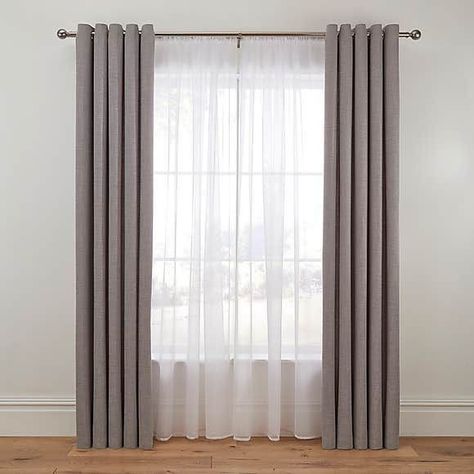 Bedroom Double Curtains, Double Layered Curtains, Voile Curtain Ideas Bedrooms, Double Layer Curtains Living Room, Two Layer Curtains, Double Curtains Bedroom, Double Curtains Living Room, Double Curtain Rod Ideas, Curtain Layering