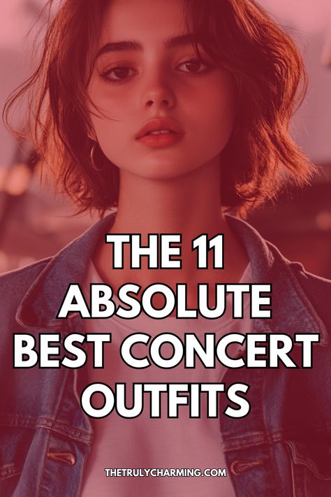 Looking for concert outfit inspiration? Check out the 11 absolute best concert outfits that combine style, comfort, and fun for an unforgettable night!  Concert outift ideas, what to wear for a concert, concert outfits European Concert Outfit, Msg Concert Outfit, Concert Jacket Outfit, Curvy Concert Outfit Fall, Clothes For A Concert Night, Basic Concert Outfit Ideas, Millenial Concert Outfit, Women Concert Outfits Fashion Ideas, Rick Springfield Concert Outfit