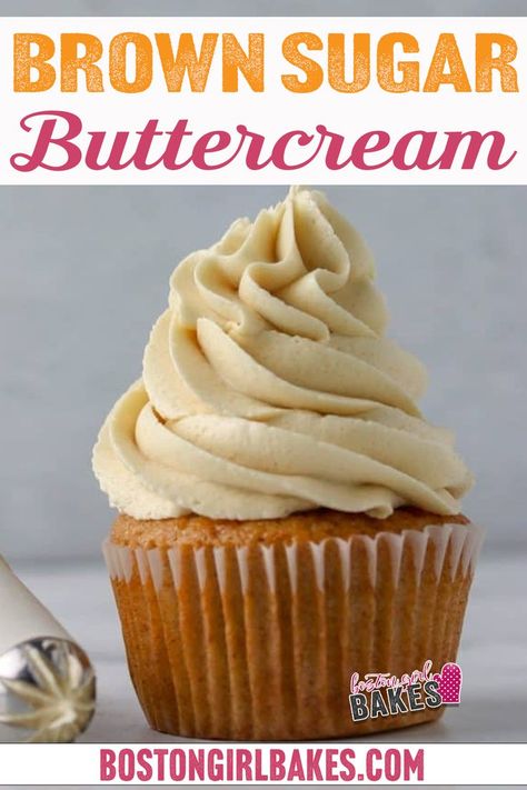 If you’re looking for a perfect buttercream frosting to top your Fall cupcakes with then this is it. Creamy vanilla buttercream frosting gets even better when you add brown sugar to the mix. This brown sugar buttercream frosting is silky smooth and delicious! Brown sugar buttercream has been on my list of buttercream recipes to make for awhile now. You know we are big fans of buttercream frosting around here. | @bostongirlbakes #brownsugarbuttercream #bestfrostingrecipes #homemadefrostingrecipes Butterscotch Buttercream Frosting, Buttercream Frosting Boards, Brown Sugar Buttercream Frosting, Perfect Buttercream Frosting, Pumpkin Buttercream Frosting, Maple Buttercream Frosting, Brown Sugar Buttercream, Homemade Frosting Recipes, Buttercream Recipes