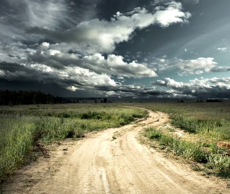 Steadiness in the Storm via @LisaAppelo Dark Clouds, Winding Road, Cloudy Sky, Dirt Road, Storm Clouds, Pics Art, Both Sides, Beautiful World, Beautiful Landscapes