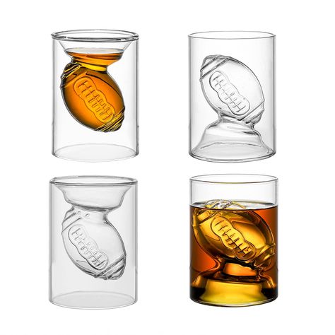 PRICES MAY VARY. American Football shot glasses , set of 4 - reversible 2 Oz & 4.5 Oz Amazing sport drinkware with a very original 3D relief ball shape inside, really funny and catchy set of shot glasses. Nice gift idea - Make a fun gift for friends and family. This is exactly what you looking for: football fan birthday gift, football party, farewell party, fathers day gift, gift for dad, Valentines day gift, coach gift, Thanksgiving & all other special occasions ... High quality Transparent Cle Thank You Gifts For Guys, Gifts For Football Coaches, Football Coaches Gifts, Football End Of Season Gifts For Players, End Of Season Football Player Gifts, Coach Gifts Football, Football Coach Gift Ideas, Party Favors For Men, Football Gift Ideas