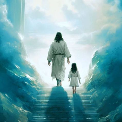 Jesus Walking With Me, Jesus With Girl, Jesus And Girl, Walking With Jesus, Walking With God, Jesus Love Images, Heaven Pictures, Jesus Walking, Walk With Jesus