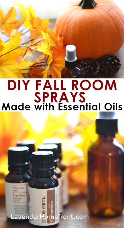 Fall Room Spray Recipe, Diy Home Scent Spray, Diy Fall Room Spray, Fall Room Sprays With Essential Oils, Essential Oil Room Spray Blends, Fall Room Spray, Homemade Febreeze, Fall Scents Essential Oils, Room Spray With Essential Oils