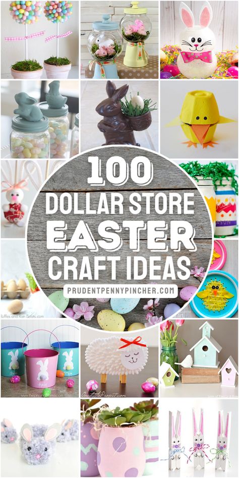 Dollar Store Easter Crafts, Easter Mason Jar Crafts, Easy Easter Crafts For Kids, Easter Chick Craft, Easter Crafts Dollar Store, Easter Mason Jars, Easter Basket Crafts, Easter Crafts For Adults, Fun Craft Ideas