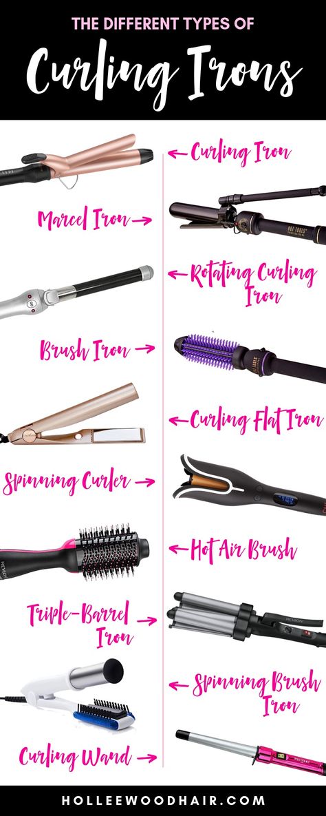 Chic Hair Color, Types Of Curling Irons, Best Curling Iron, Hair Color Ideas For Dark Hair, Color Ideas For Dark Hair, Hot Curlers, Good Curling Irons, Different Types Of Curls, Hair Science