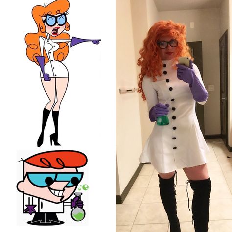 How-To: Dexter’s Laboratory Costume - Cosplay and Coffee's 90s Series- Halloween Costume Ideas 2019 Dexter's Laboratory Costume, Rugrats Costume, Dexters Laboratory, Cartoon Halloween Costumes, Outfit For Halloween, Dexter's Laboratory, Cartoon Character Costume, Diy Halloween Costumes For Women, Clever Halloween Costumes