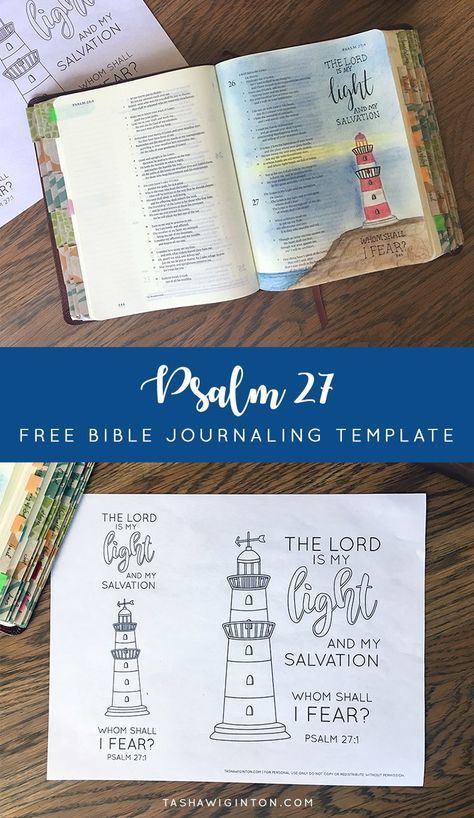 Free Bible journaling template for Psalm 27:1 - Easy! Just print and trace! Easy Bible Journaling, Bible Journal Template, Bible Paintings, Bible Journaling Printables, Bible Journaling For Beginners, Bible Psalms, Bible Journaling Supplies, Bible College, Bible Journaling Ideas Drawings