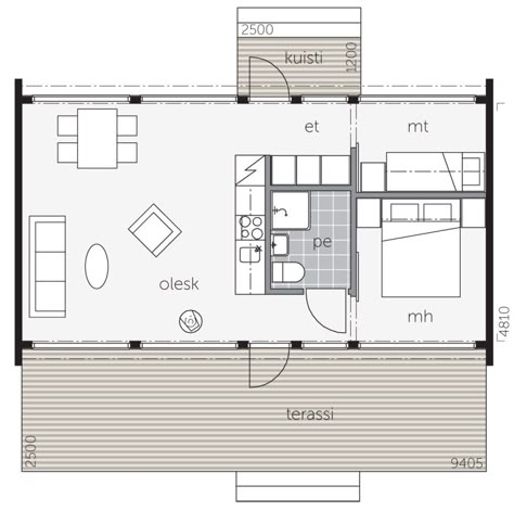 Casas The Sims 4, Architectural Floor Plans, Tiny House Floor Plans, Weekend House, Farm Ideas, Casa Container, Modern Tiny House, Apartment Plans, Tiny Cabin