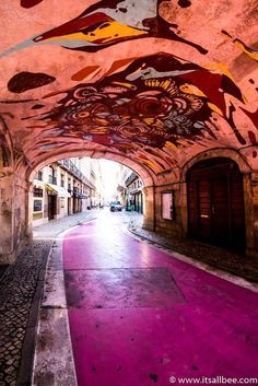 rua nova do carvalho - Lisbon - How To Find Pink Street In Lisbon Travelling Portugal, Lisbon Nightlife, Lisbon Map, Portugal Summer, Day Trips From Lisbon, Pink Street, Capital Cities, Lisbon Travel, Sintra Portugal