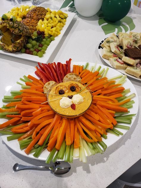 Safari Vegetable Tray, Safari Baby Shower Boy Food, Lion Dip Platter, Safari Veggie Platter, Baby Shower Safari Theme Ellie's Party Supply, Safari Baby Shower Boy, Cheese Platter, Jungle Baby, Jungle Baby Shower