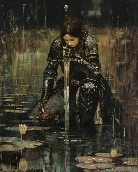 Lady Knight, Medieval Aesthetic, Medieval Paintings, Medieval Woman, Rennaissance Art, Female Knight, 다크 판타지, Knight Art, Fantasy Aesthetic