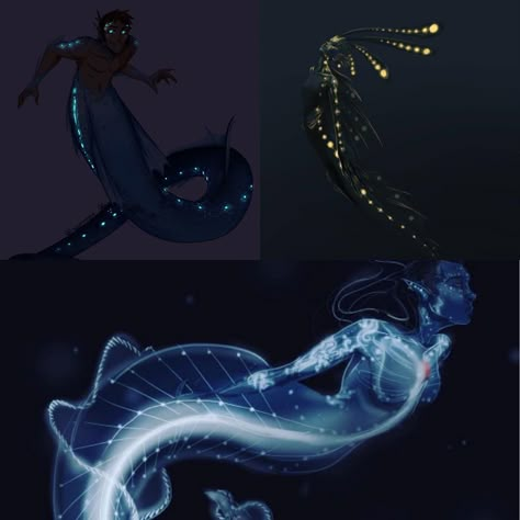 Ocean Pose Reference, Scientifically Accurate Mermaid, Deep Sea Merfolk, Angler Fish Oc, Anglerfish Mermaid, Lion Fish Mermaid, Angler Fish Mermaid, Siren Concept Art, Stingray Mermaid