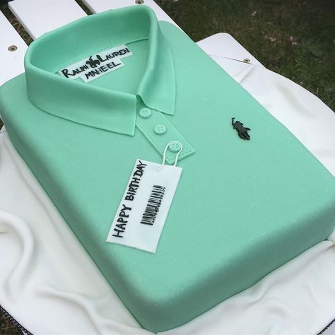 Polo Shirt Cake For Men, Polo Shirt Cake, 18th Birthday Cake For Guys, Birthday Cake For Papa, Dj Cake, Cake Step By Step, Cake For Boyfriend, Birthday Cake For Husband, Cake For Husband