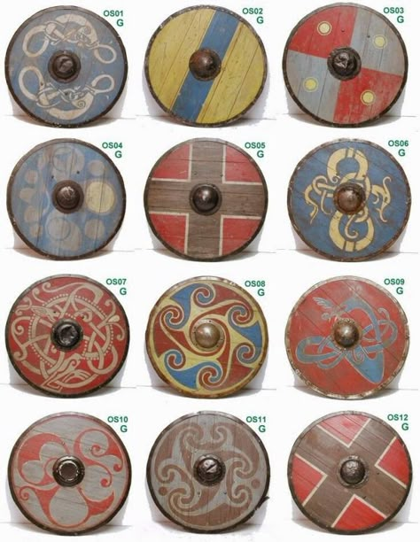 Viking shield patterns - Imgur Viking Banner, Viking Shield Design, Viking Halloween, Shield Template, Escudo Viking, Viking Crafts, Viking Shields, Shield Designs, Leather Burning