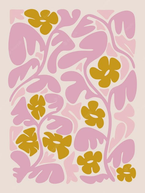 Groovy Floral Pattern, Groovy Flower Painting, Groovy Poster Design, Groovy Art Wallpaper, Spring Poster Design, Groovy Graphic Design, Flower Graphic Illustration, Groovy Poster, Groovy Graphics