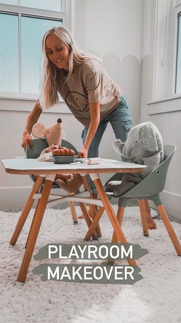 HAILEY DEVINE on Instagram: "#ad Giving our playroom a little makeover and I’m loving how it’s turning out so far! Especially the Play Kit (table and chairs) and toys from @lalo - What do you think!? Use my code “BRADHAILEYDEVINE” to get 15% off of The Lalo Play Kit! #lalofam" Melissa And Doug Playroom, Lalo Play Table, Kit Table, Hailey Devine, Table And Chairs, You Think, Thinking Of You, Turning, Drive