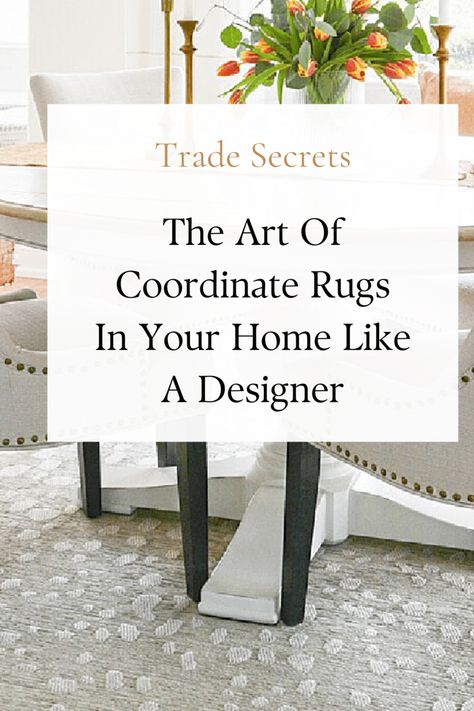 Discover how to effortlessly coordinate rugs, mixing and matching them to create a cohesive look and feel in your home. Mixing Rugs In Open Floor Plan, Dining Rug Ideas, Coordinating Rugs Open Floor Plan, Mix And Match Rugs, Rug Under Dining Table, Rugs Layout, Dining Area Rug, Blue And White Rug, Rug Placement