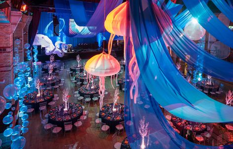 A stylish new take on a classic event theme, our Atlantis styling is the modern and sophisticated approach to an underwater theme. Ocean Themed Party For Adults, Atlantis Theme, Underwater Theme Party, Coral Centerpieces, Underwater Birthday, Underwater Plants, Ocean Theme Party, Adult Party Themes, Underwater Theme