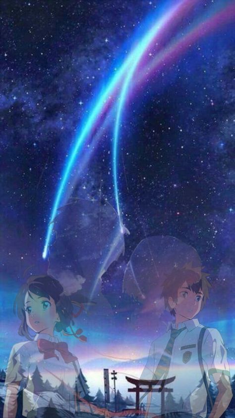 Sparkle Your Name, Kimi No Na Wa Wallpaper, Purple Galaxy Wallpaper, Your Name Wallpaper, Your Name Anime, Japanese Animated Movies, Artistic Wallpaper, Anime Galaxy, Anime Backgrounds Wallpapers