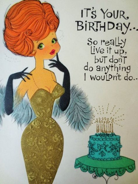 Best Birthday Quotes, Happy Birthday Vintage, Birthday Memes, Vintage Birthday Cards, Birthday Vintage, Retro Birthday, Happy Bday, Vintage Birthday, It's Your Birthday