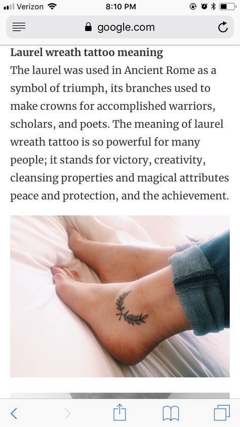 Victory Laurel Tattoo, Laurel Wreath Tattoo Meaning, Laurel Wreath Meaning, Greek Wreath Tattoo, Laurel Meaning, Ancient Rome Tattoo, Greek Wreath, Laurel Tattoo, Victory Tattoo