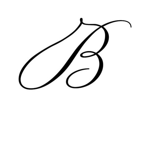 Letter B Tattoo, Initial Tattoos, Tattoo Me, Strong Emotions, Lettering Download, Tattoo Templates, Black And White Cartoon, Initial Tattoo, B Tattoo