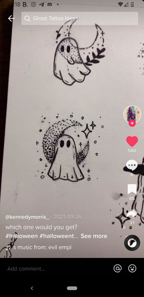 Ghost And Moon Tattoo, Ghost With Moon Tattoo, Salem Mass Tattoo Ideas, Goth Sister Tattoos, Ghost Witch Tattoo, Matching Witch Tattoo, Witchy Ghost Tattoo, Best Friend Halloween Tattoos, Tiny Ghost Tattoo