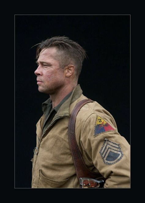 Brad Pitt Brad Pitt Fury Hair, Brad Pitt Fury Haircut, Fury Haircut, Brad Pitt Fury, Fury 2014, Fury Movie, Brad Pitt Haircut, Corte De Cabelo Masculino, Mens Cuts