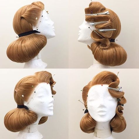 Cabelo Pin Up, Wedding Makeup Vintage, 50s Hairstyles, Drag Make-up, 1940s Hairstyles, Retro Pinup, Pin Up Hair, Retro Pin Up, Vintage Makeup