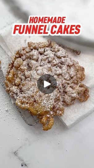 29K views · 1.7K reactions | EASY FUNNEL CAKES 🍰 ✨ Comment “recipe please” and I will DM you the link!

It’s officially ✨Day 1✨ of our State Fair series where we’re making homemade versions of your favorite fair treats! 🎡

And what better way to kick things off than with everyone’s favorite fried delicacy, funnel cakes?!

A good funnel cake, in my opinion, is one that’s airy, crispy, and is full of sweet summer memories in every bite. And I think this recipe DELIVERS that and beyond without making you wait for it in the boiling summer heat!

WHAT MAKES THESE FUNNEL CAKES DIFFERENT

1️⃣ Cheaper than the fair: This recipe makes 2 large funnel cakes for about $2! Compared to $5-10 each (or more 🥴) at your local fair, you’ll get soooo much more cake for your buck!

2️⃣ Not a deep fry: You o Fair Treats, Homemade Funnel Cake, Whipped Cream Chocolate, Funnel Cakes, Deep Fry, Piping Bag, Privacy Settings, Funnel Cake, Fair Food Recipes