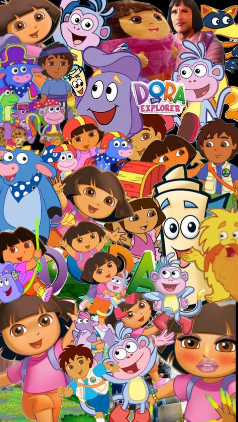 Dora was my whole childhood #vibes #doratheexplorer #doraslaystheday Dora Wallpaper, Dora Movie, Dora Cartoon, Explorer Birthday Party, Go Diego Go, Beach Wall Collage, Baby Coloring Pages, Christmas Tree Coloring Page, Childhood Movies