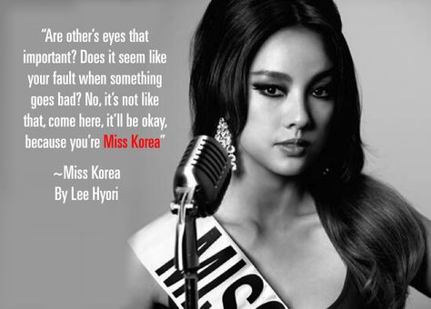 I made this one myself :) From the first time I heard it, I absolutely loved Lee Hyori's Miss Korea. Even though I only understand a little Korean, I knew that their had to be something more to the song then saying that she is beautiful. When I looked up the English lyrics to the song, I was blown away by the ending. You should check it out, because that little twist changes the meaning of the rest of the song around, saying that you should have confidence. Lee Hyori, Miss Korea, Hyun A, Best Kpop, Kim Hyun, Music Mix, K Idols, Korean Singer, Just In Case