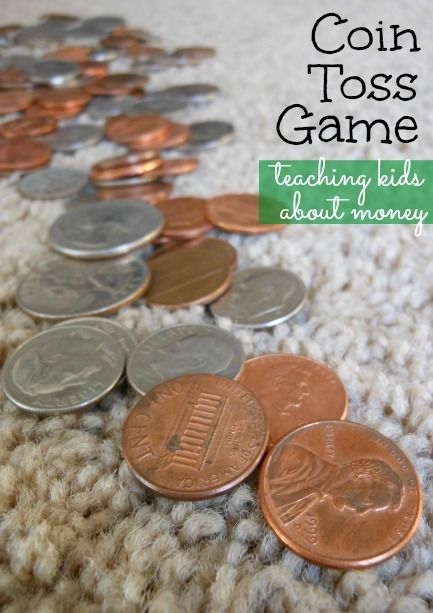 Coin Toss Game for teaching kids about money Money Practice, Money Games For Kids, Grandchildren Activities, Reception Maths, Teach Numbers, Financially Responsible, Tiger Scouts, Coin Toss, Teaching Money