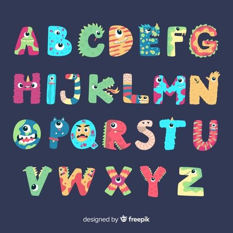 Monster Font, Monster Alphabet, Letras Cool, Letter B Worksheets, Tufting Ideas, S Alphabet, Lettering Art, Christmas Alphabet, Hand Lettering Art