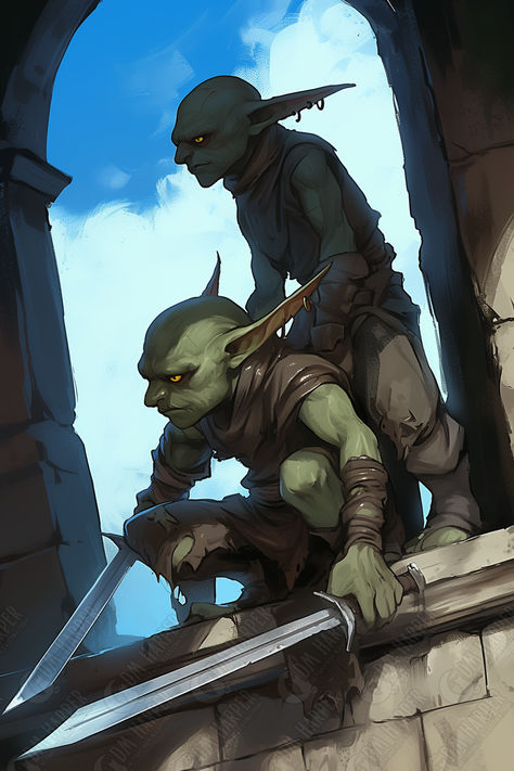 Beedo & Vark, Goblins (Storm King's Thunder) Rock People Fantasy Art, Goblin World Of Warcraft, Goblin King Art, Goblin Rider, Goblin Art Dnd, Goblin Warlock, Goblin Pirate, Goblin Wizard, Goblin Art