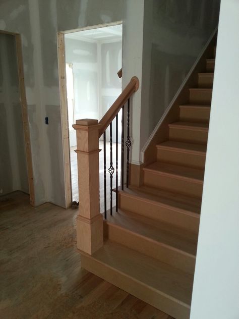 partial open stairs | Category: Uncategorized Leave a Comment Partial Open Staircase, Partial Stair Railing, Partially Open Staircase, Open Staircase Ideas, Open Basement Stairs, Craftsman Staircase, Stair Way, Open Basement, Stairs In Kitchen