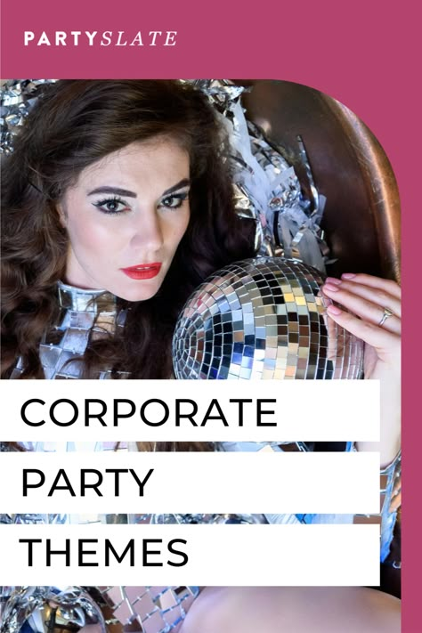 Disco corporate party theme for 2024 Party Themes For Work Events, Work Party Themes Events, Meeting Themes Corporate, 2024 Party Themes, Party Concept Ideas, Corporate Christmas Party Themes, Corporate Party Themes, Company Party Ideas, Corporate Event Themes