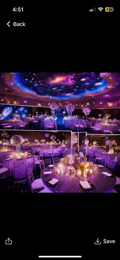 Galaxy Wedding Theme, Galaxy Themed Wedding, Space Themed Wedding, Starry Night Wedding Theme, Starry Wedding, Galaxy Wedding, Starry Night Wedding, Night Wedding, Maybe Someday