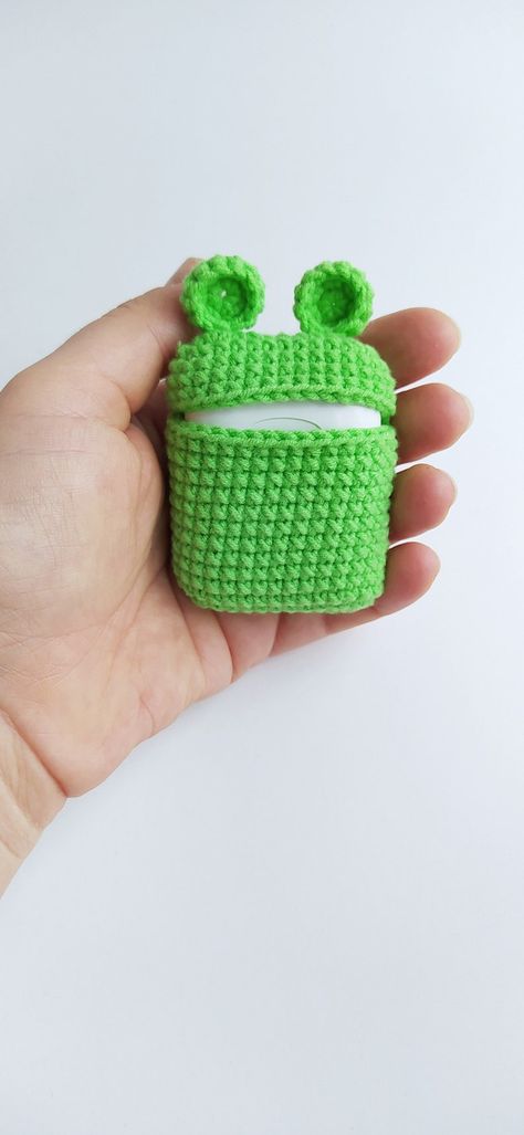 Airpod Case Crochet Pattern Airpod Case Frog Crochet Pattern | Etsy Denmark Airpod Case Crochet Pattern, Airpod Crochet, Airpod Case Crochet, Frog Crochet Pattern, Frog Amigurumi, Crochet Bodies, Frog Crochet, Crochet Frog, Crochet Lessons